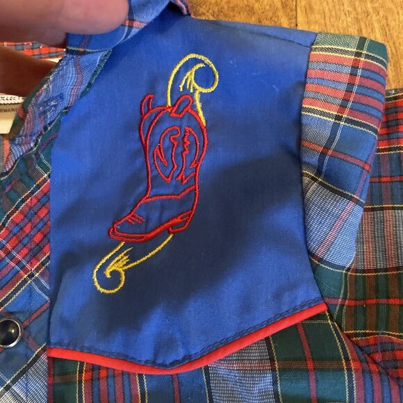 Vintage Texson Western Cowboy Pearl Snap Button Baby Toddler Boys Shirt 2T - Picture 5 of 8